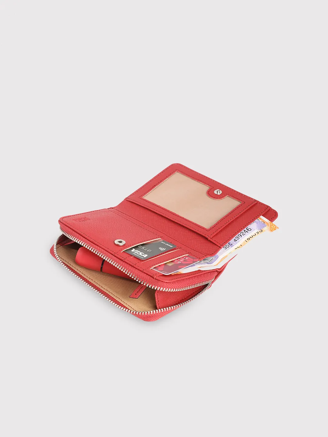 Caprese Sophia Small Red Zip Around Wallet - Image 7