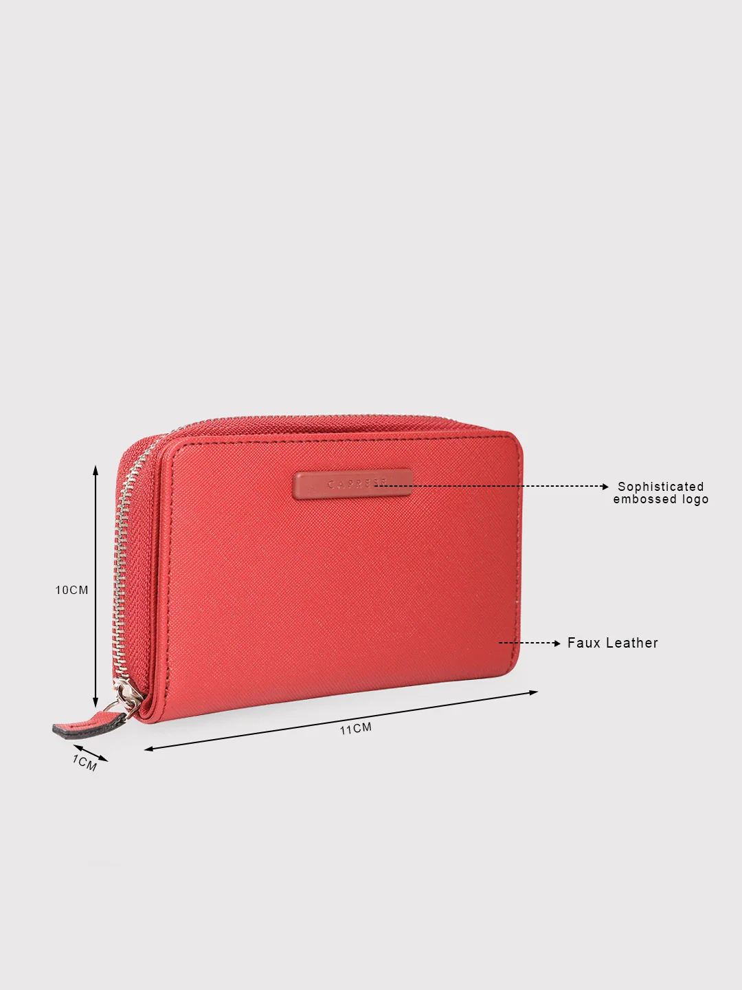 Caprese Sophia Small Red Zip Around Wallet - Image 9