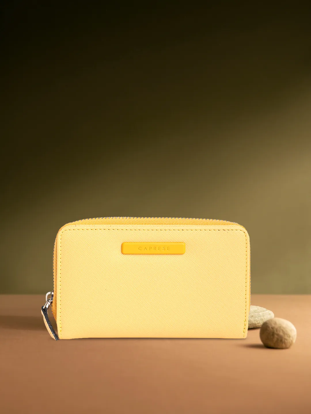 Caprese Sophia Small Yellow Zip Around Wallet - Image 2