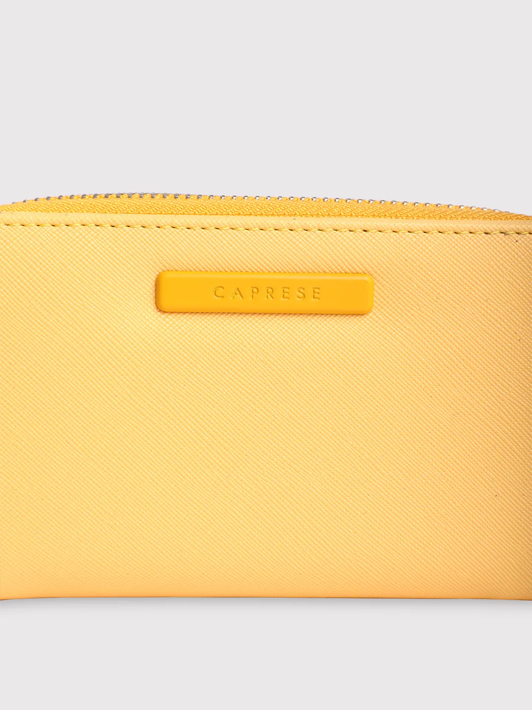 Caprese Sophia Small Yellow Zip Around Wallet - Image 6