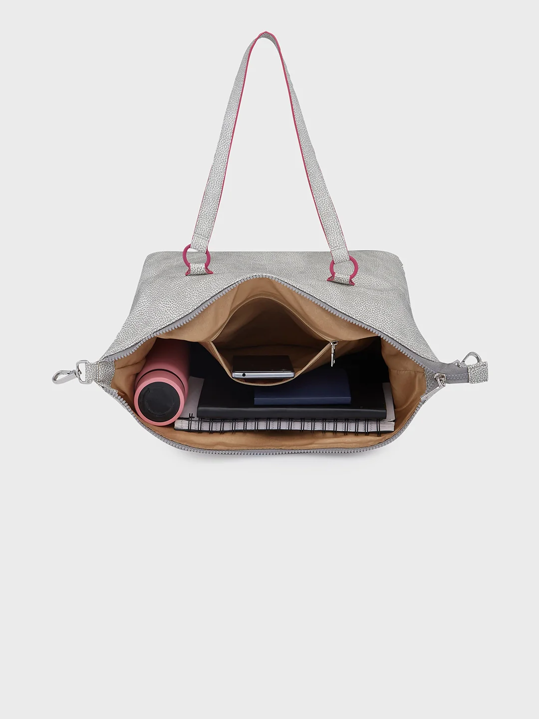 Caprese Splash Large Beige Tote - Image 9