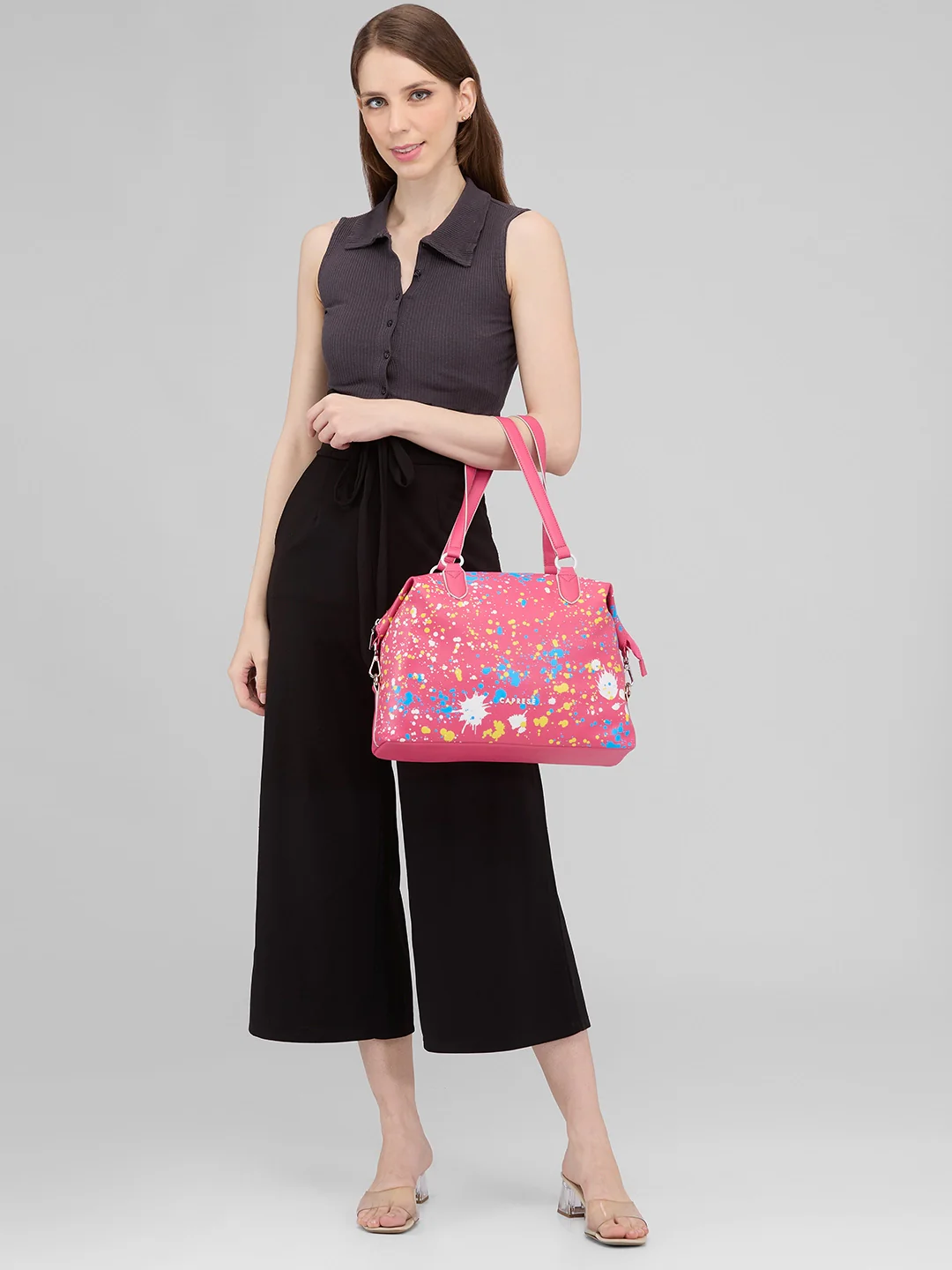 Caprese Splash Large Fuchsia Tote - Image 5