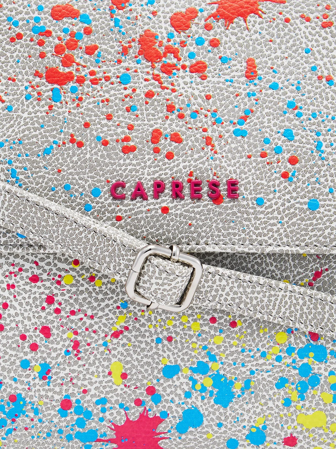 Caprese Splash Medium Beige Satchel - Image 10