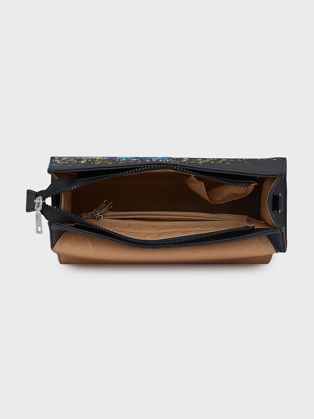 Caprese Splash Medium Black Satchel - Image 9