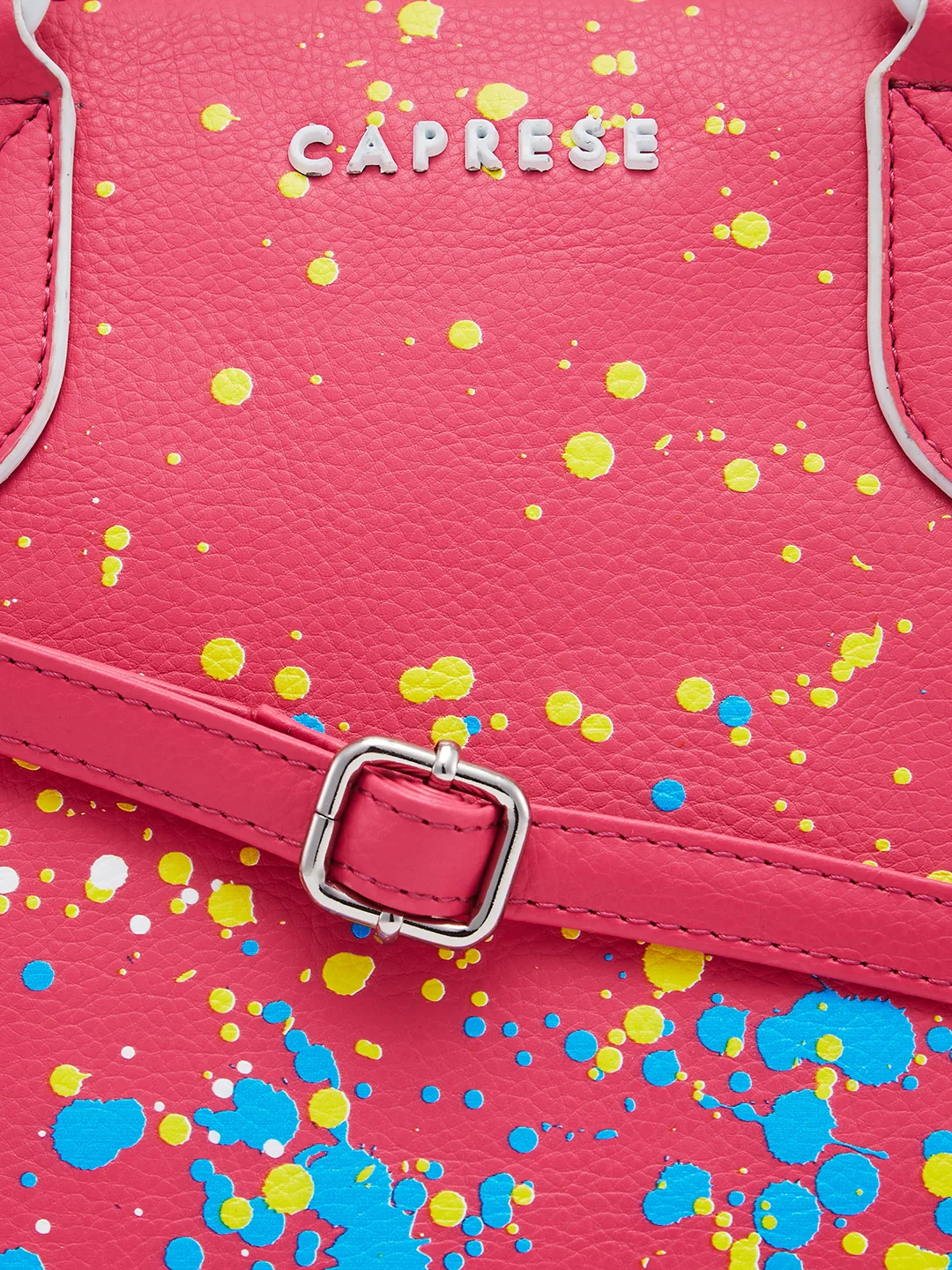 Caprese Splash Small Fuchsia Satchel - Image 12