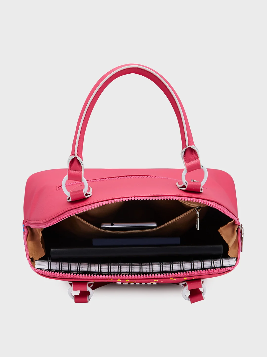 Caprese Splash Small Fuchsia Satchel - Image 13