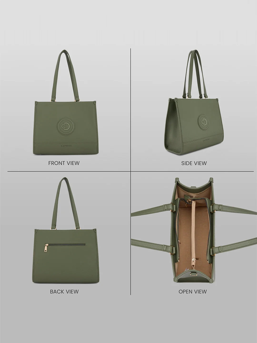 Caprese Suite Large Olive Tote Bag - Image 9