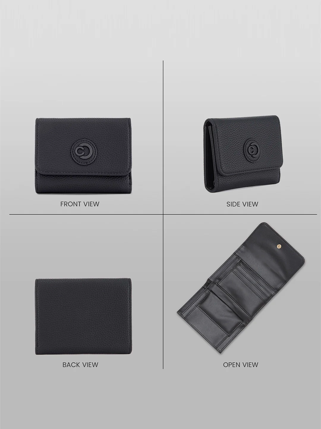Caprese Suite Medium Black Wallet - Image 9