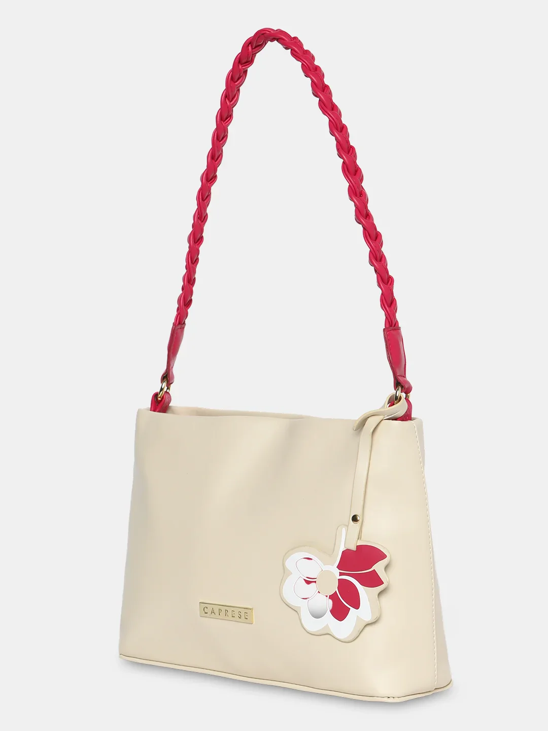 Caprese Sunshine Medium Beige Baguette Bag - Image 5