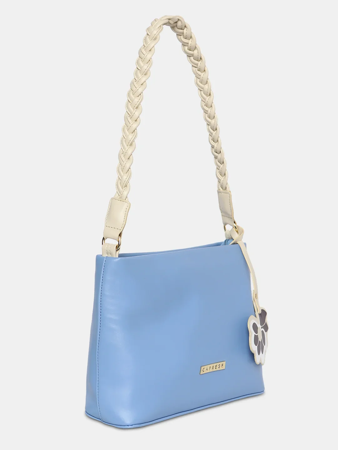 Caprese Sunshine Medium Powder Blue Baguette Bag - Image 4