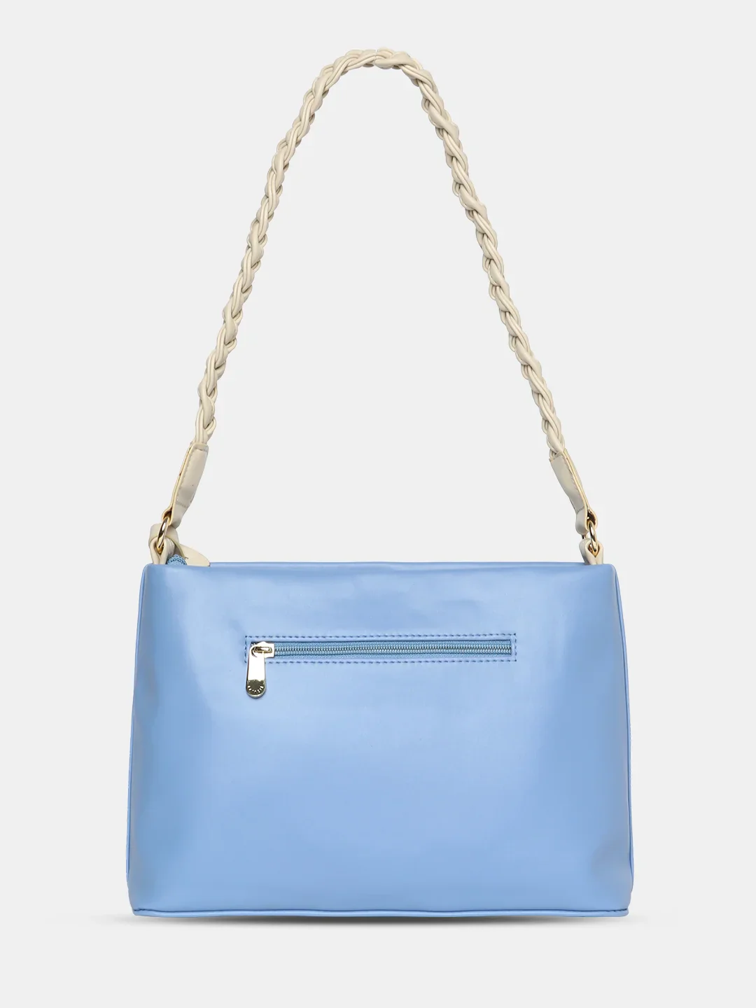Caprese Sunshine Medium Powder Blue Baguette Bag - Image 6