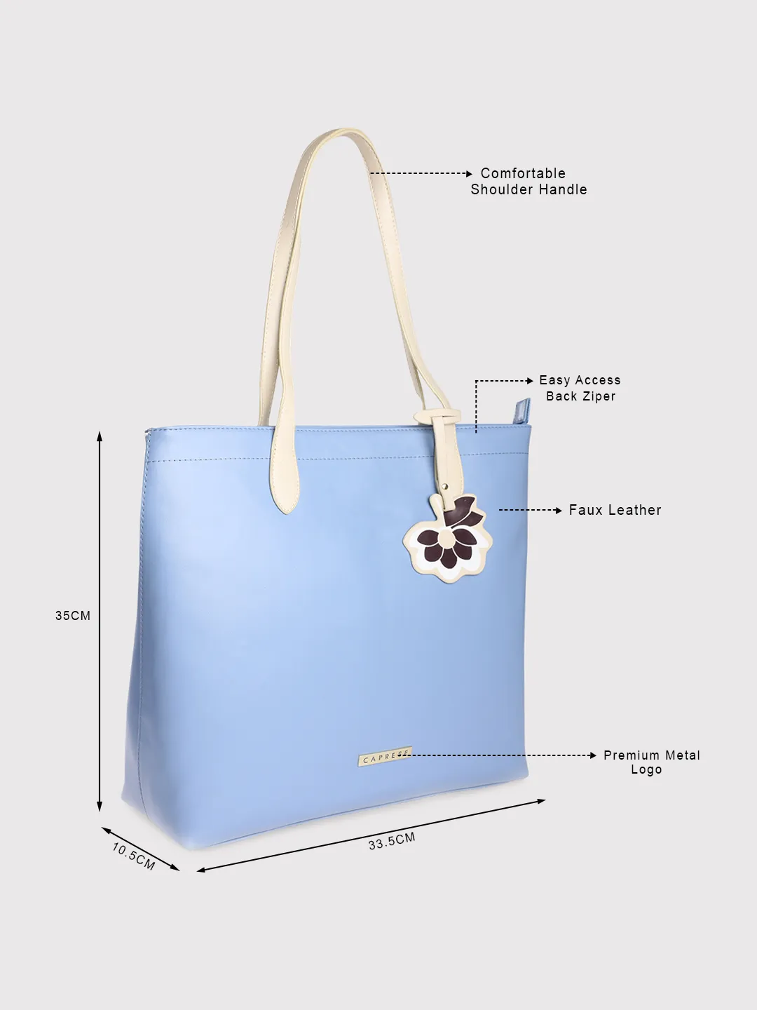 Caprese Sunshine Large Beige Tote Bag - Image 10