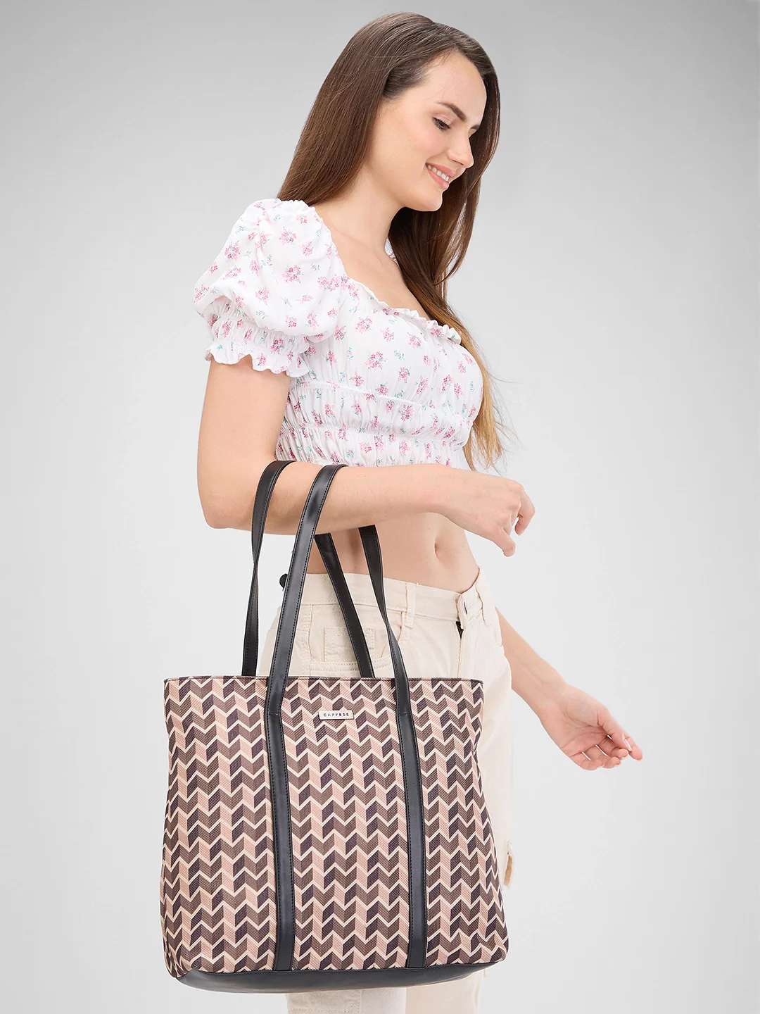 Caprese Susan Large Tan Tote Bag - Image 11