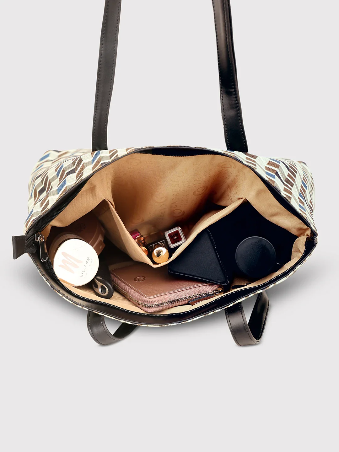 Caprese Susan Large Beige Tote Bag - Image 8