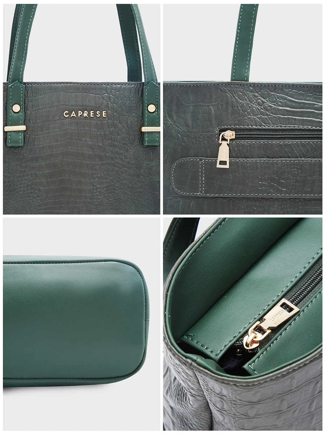 Caprese Syra Large Sage Green Laptop Tote Bag - Image 13