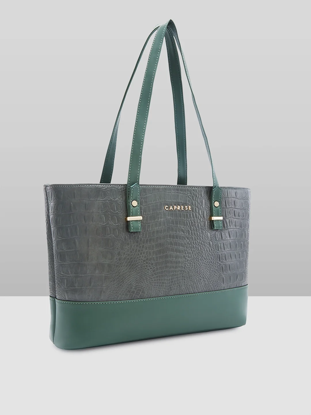 Caprese Syra Large Sage Green Laptop Tote Bag - Image 4
