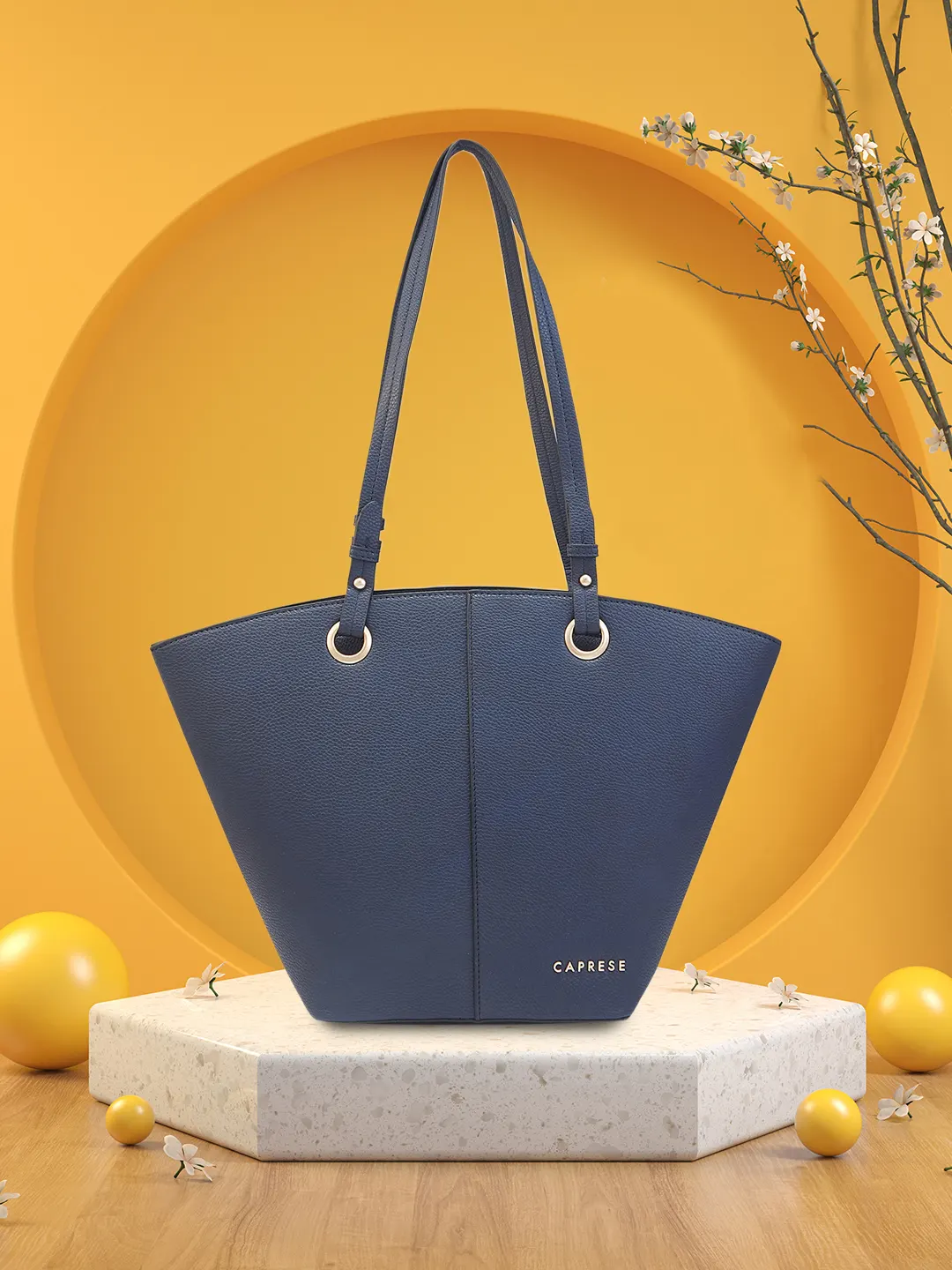 Caprese Tasha Large Navy Tote Bag - Image 2