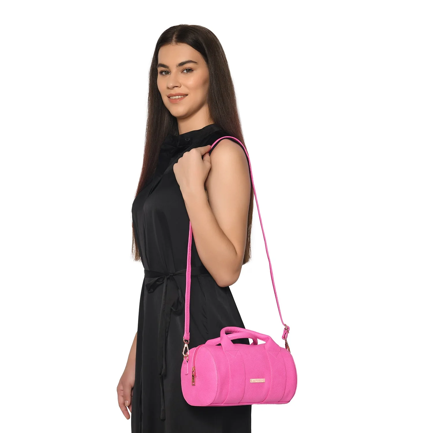 Caprese Teresa Small Pink Satchel Bag - Image 3