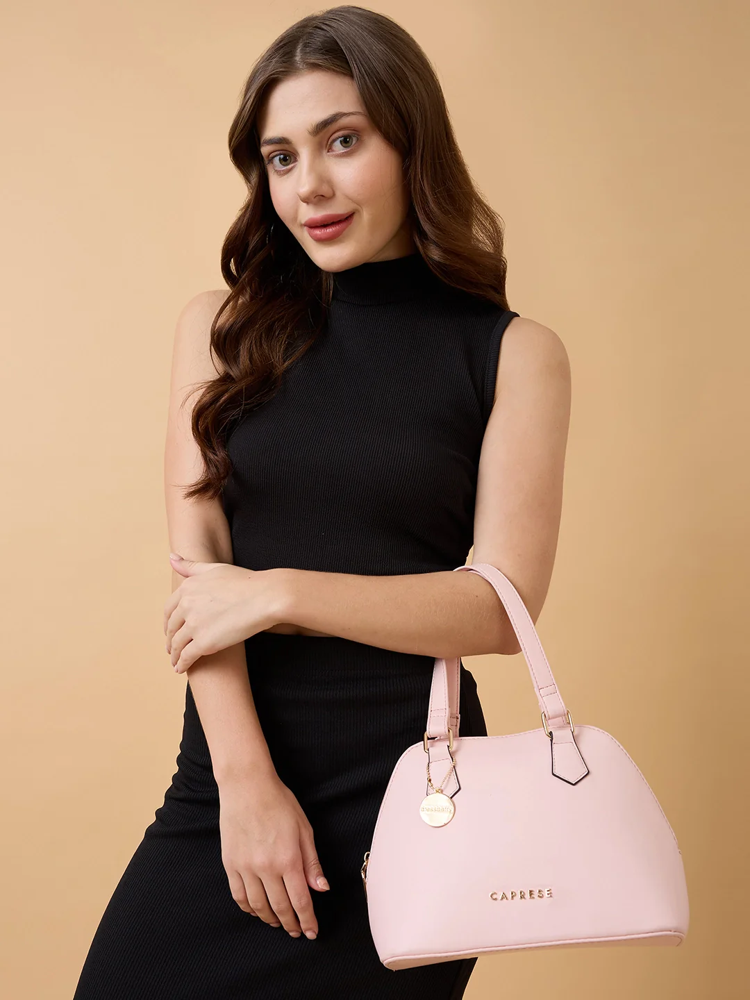 Caprese Tess Small Blush Satchel Bag - Image 2