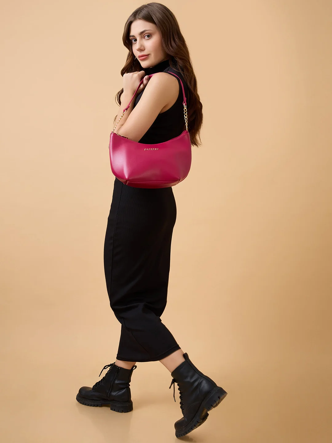 Caprese Tessa Large Pink Sling Bag - Image 8