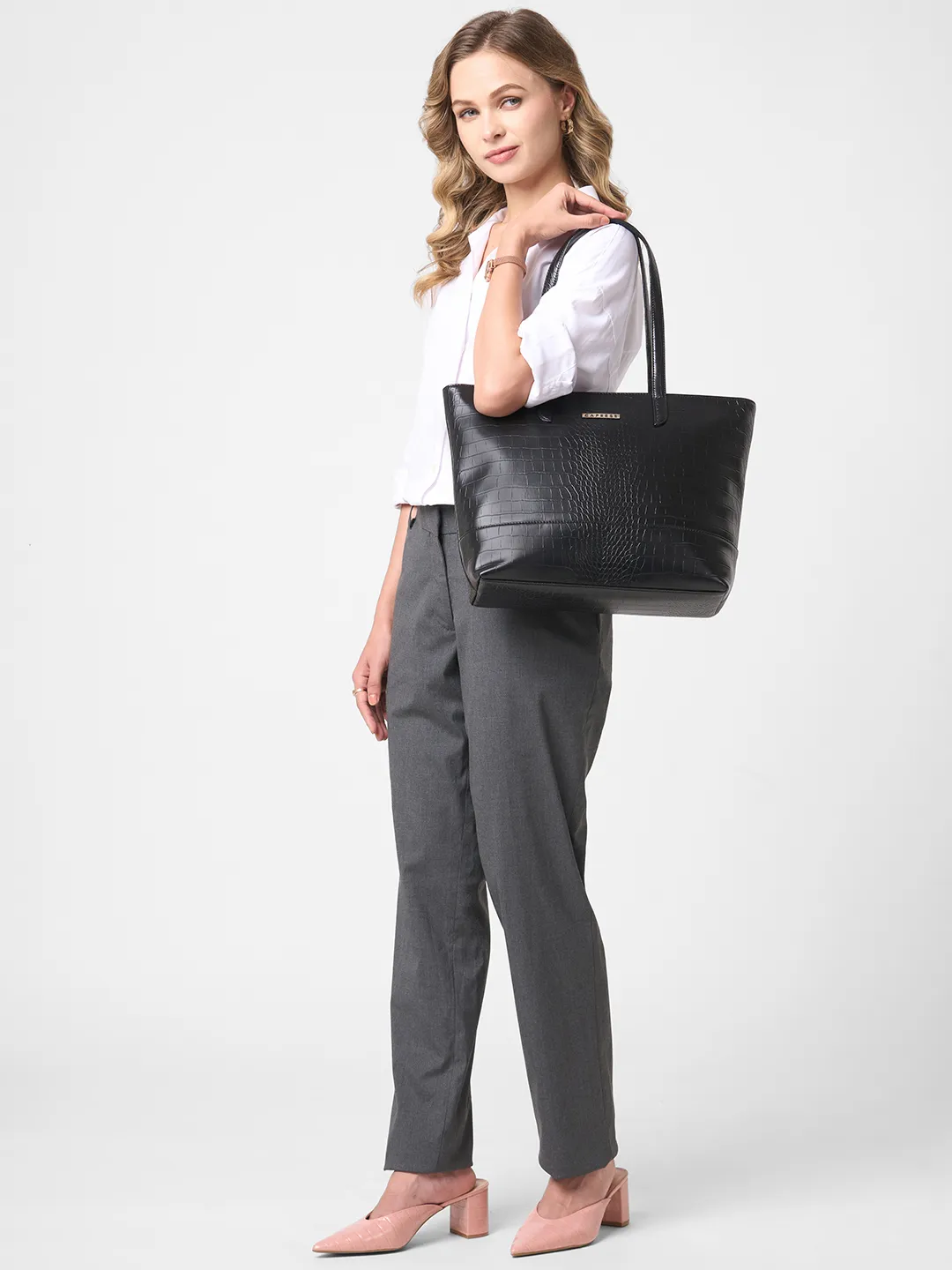 Caprese Texas Large Black Laptop Bag - Image 7