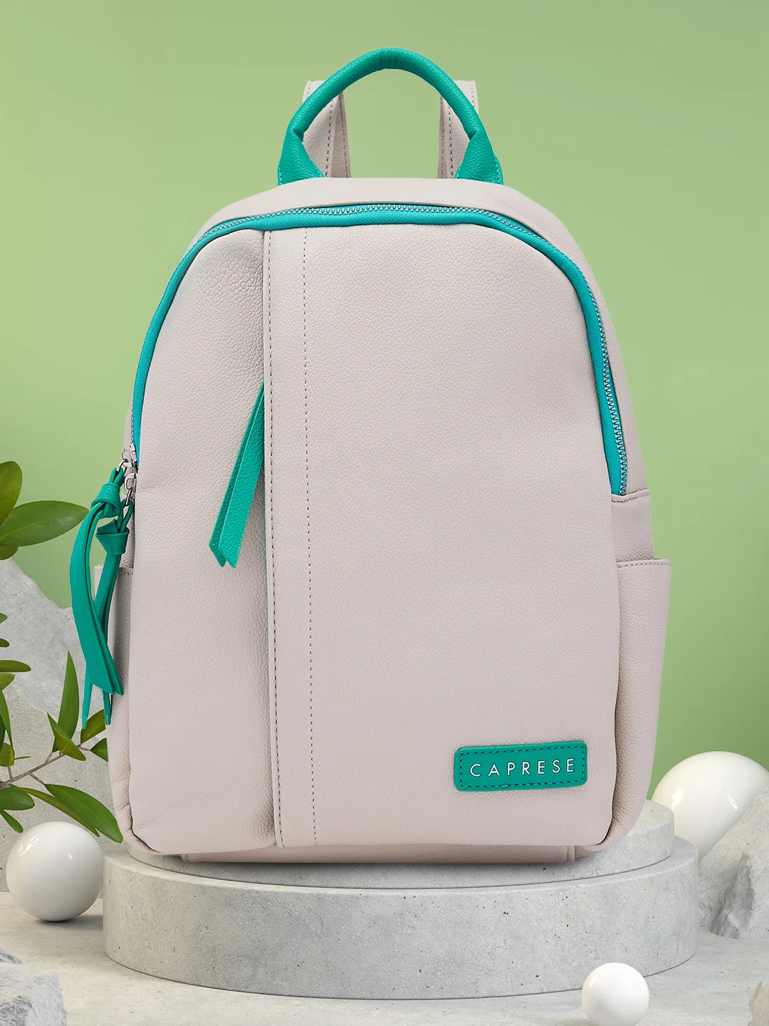 Caprese Tia Medium Beige Backpack - Image 2