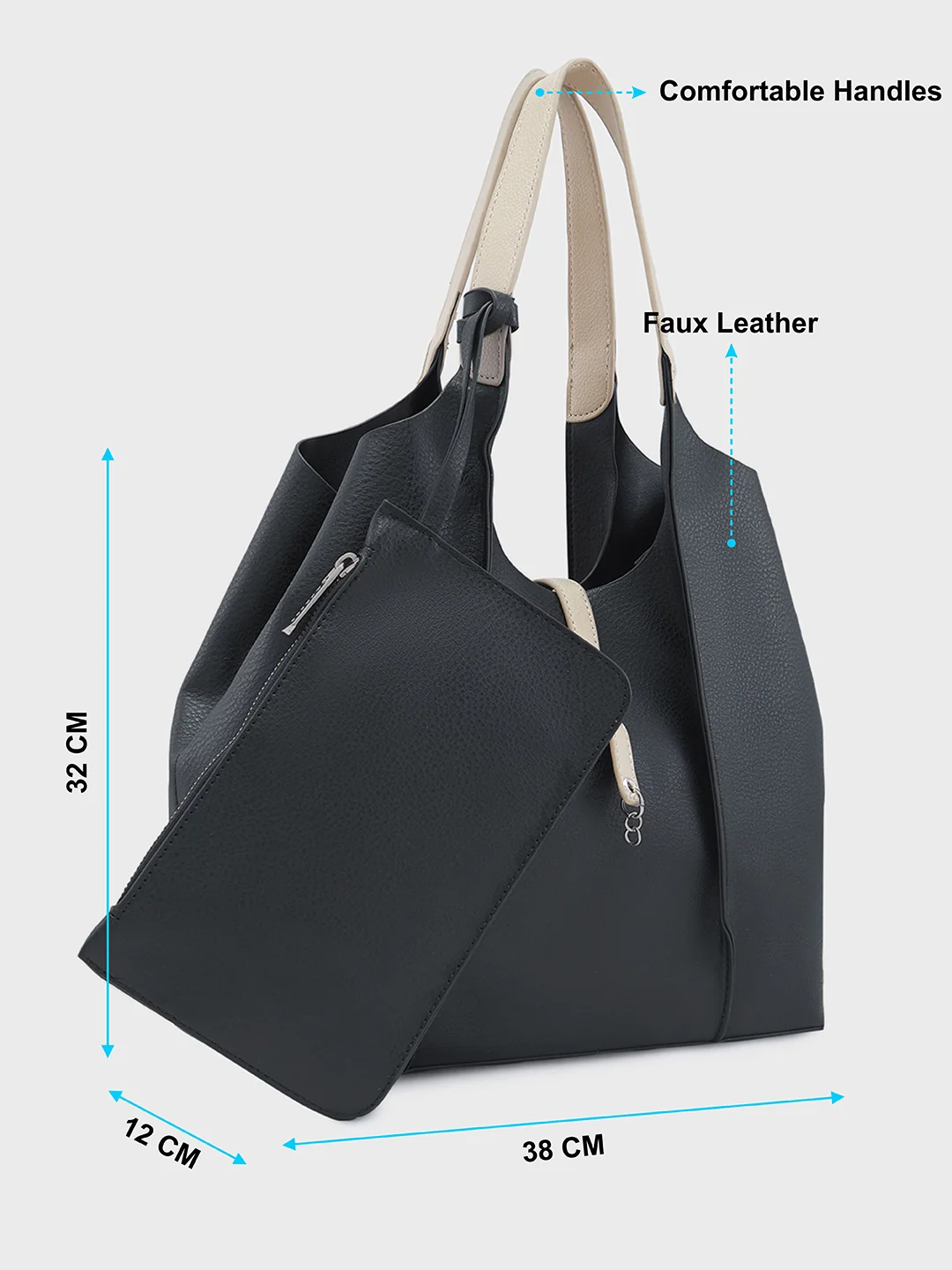 Caprese Tiera Large Black Hobo Bag - Image 7