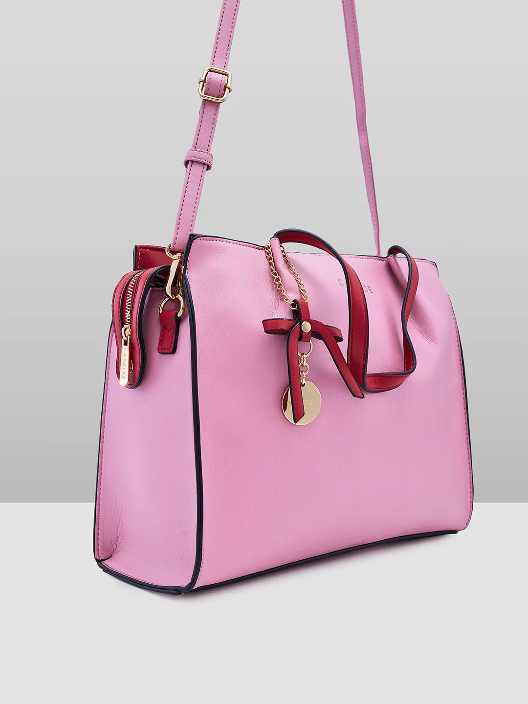 Caprese Tiera Large Blush Satchel Bag - Image 12