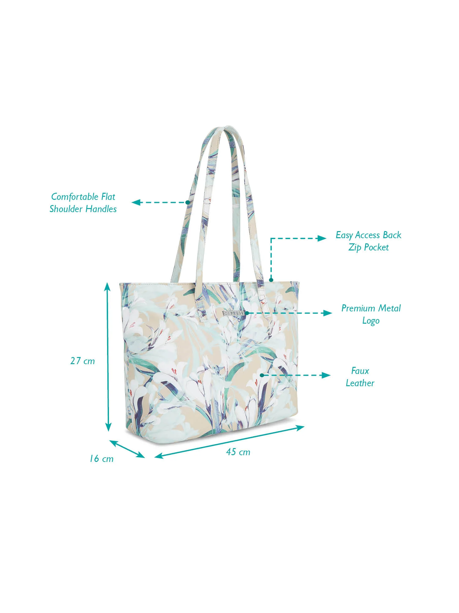Caprese Tiffany Large Beige Tote Bag - Image 2