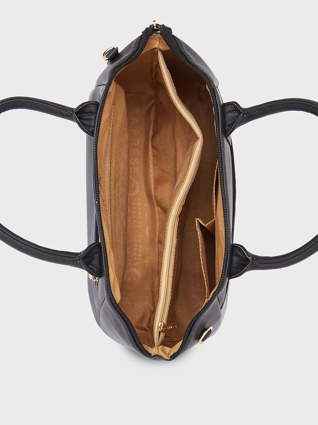 Caprese Tio Medium Black Satchel Bag - Image 6