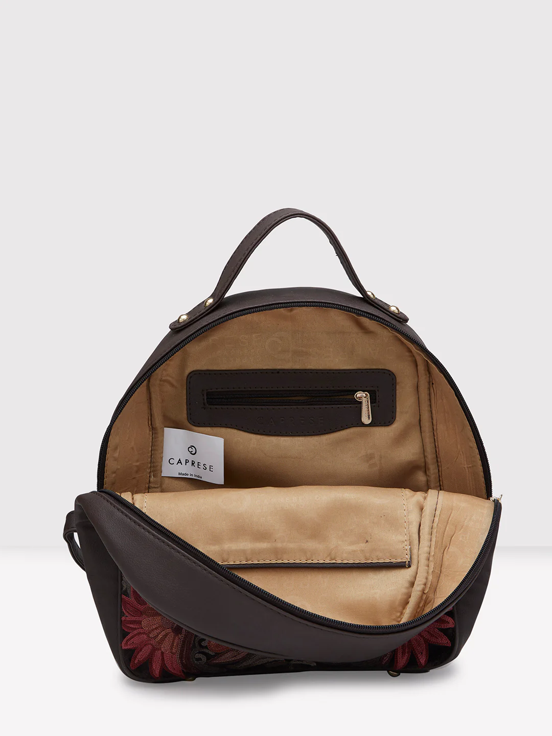 Caprese Tresna Medium Brown Backpack - Image 5