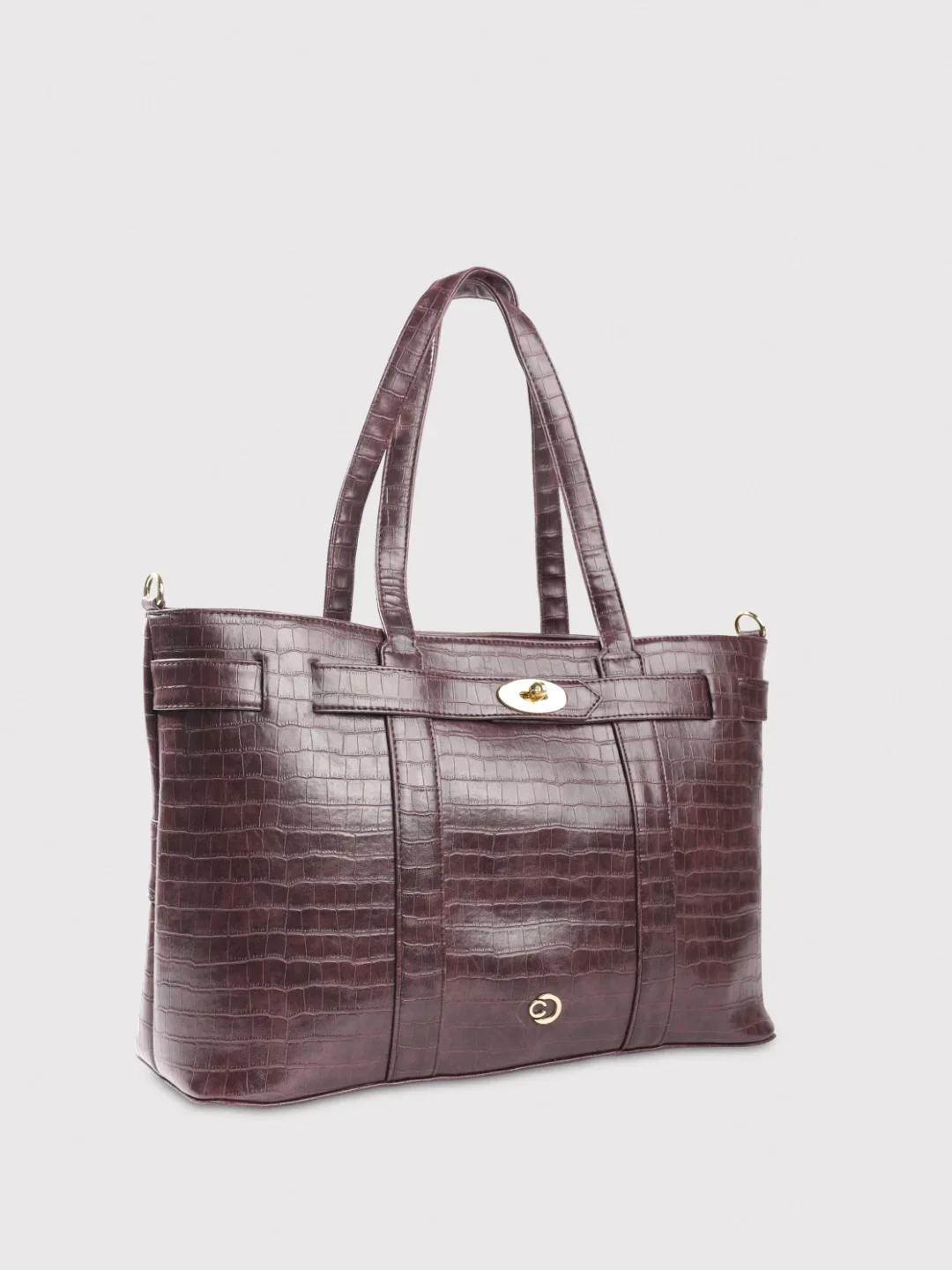 Caprese Treza Large Plum Tote Laptop Bag - Image 6