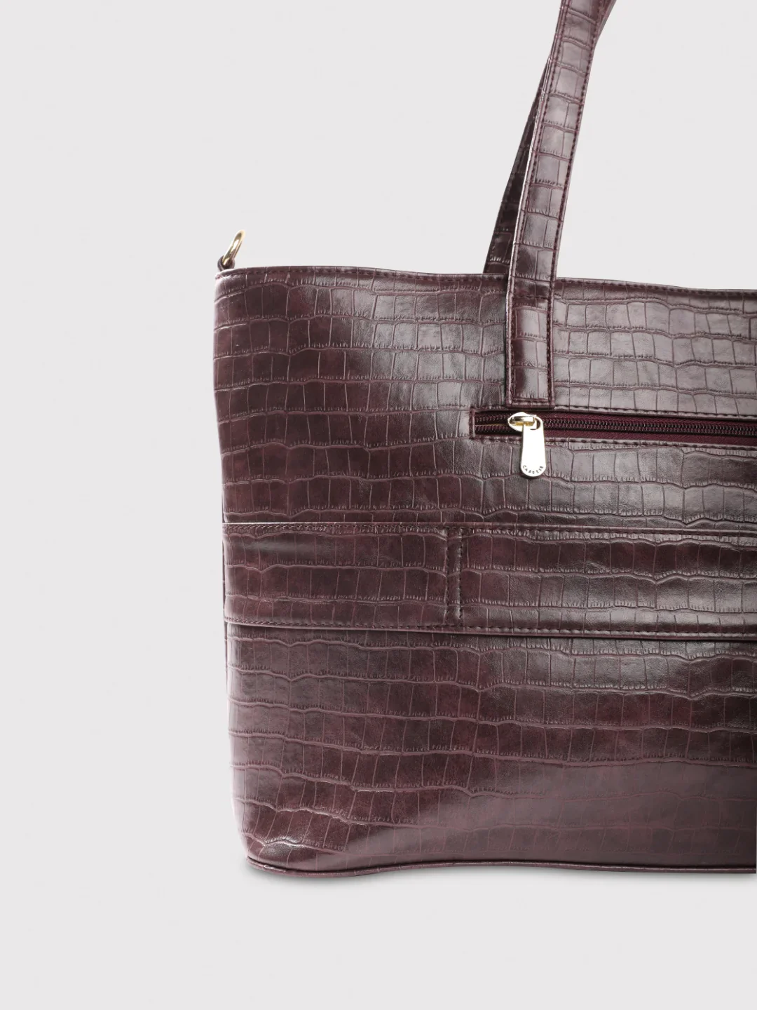 Caprese Treza Large Plum Tote Laptop Bag - Image 8