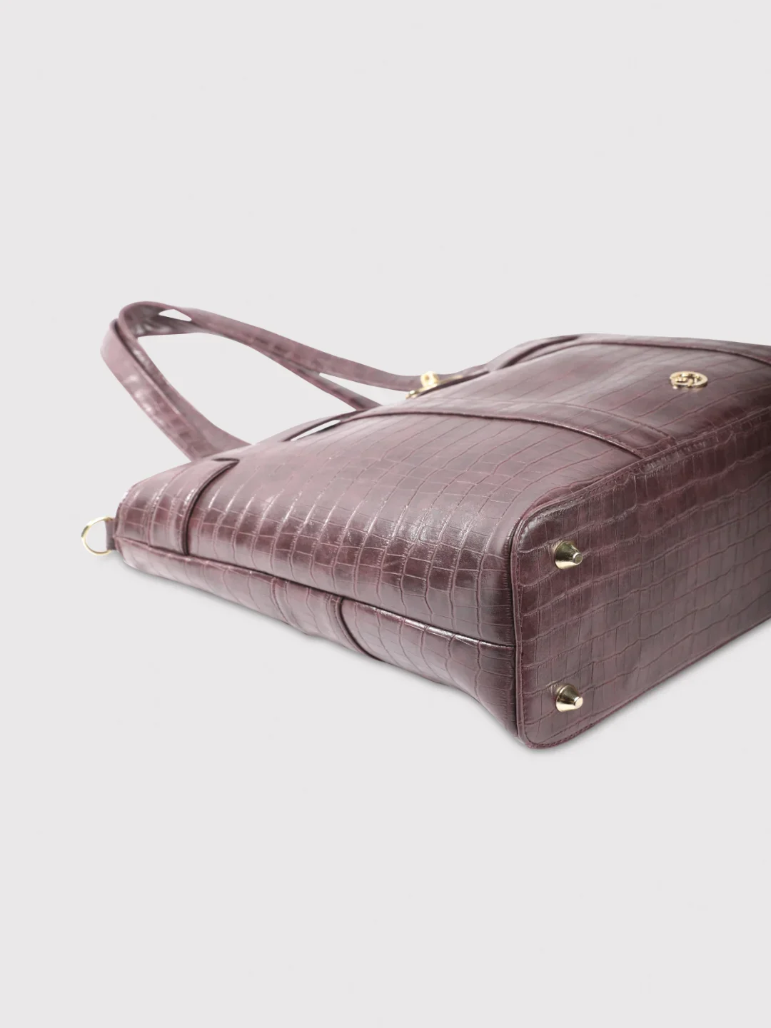 Caprese Treza Large Plum Tote Laptop Bag - Image 9