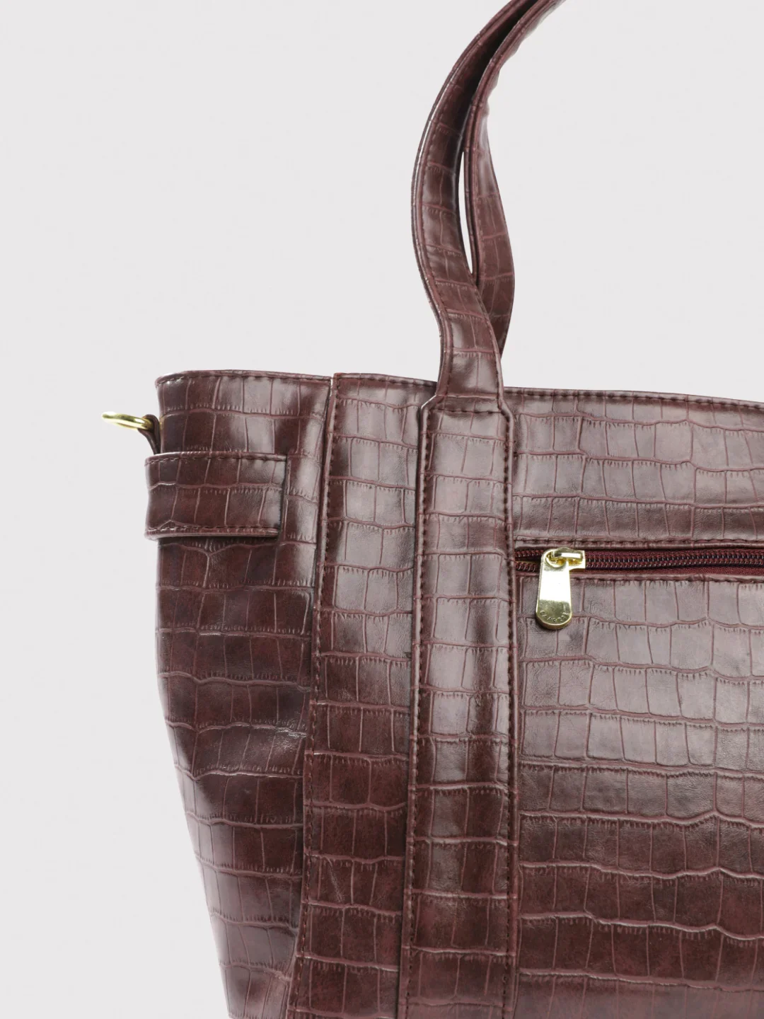 Caprese Treza Large Plum Satchel Bag - Image 8