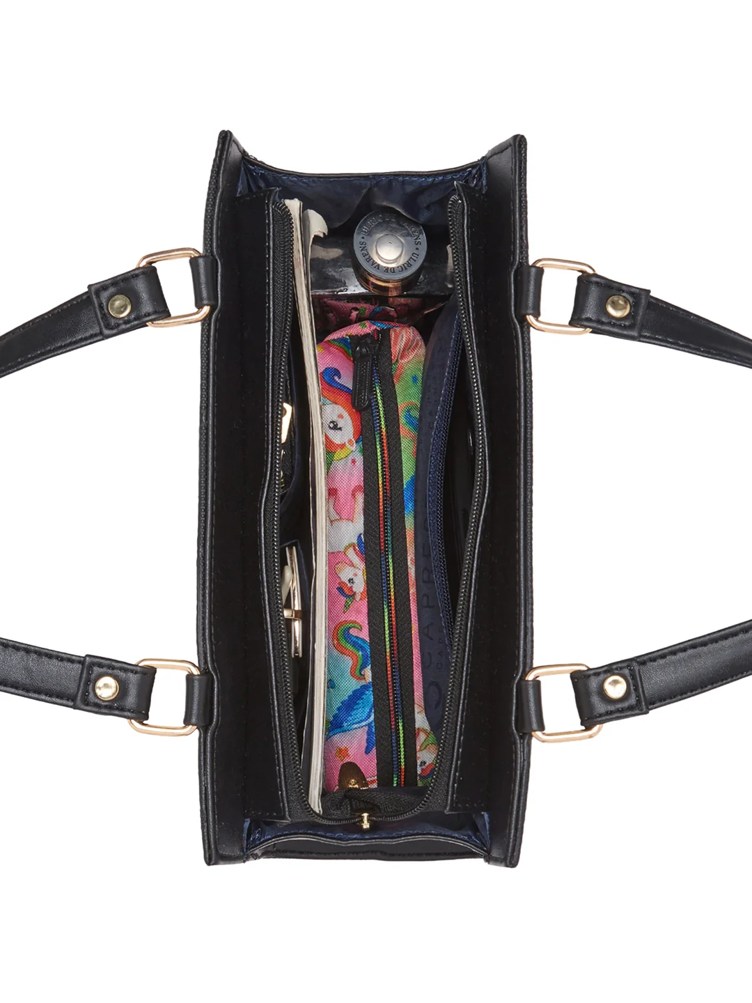 Caprese Trianna Medium Black Satchel Bag - Image 14