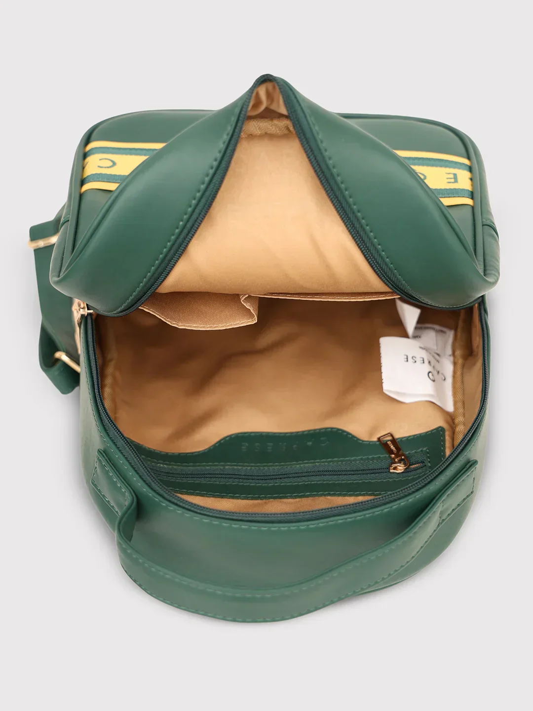 Caprese Trinity Medium Dark Green Backpack - Image 5