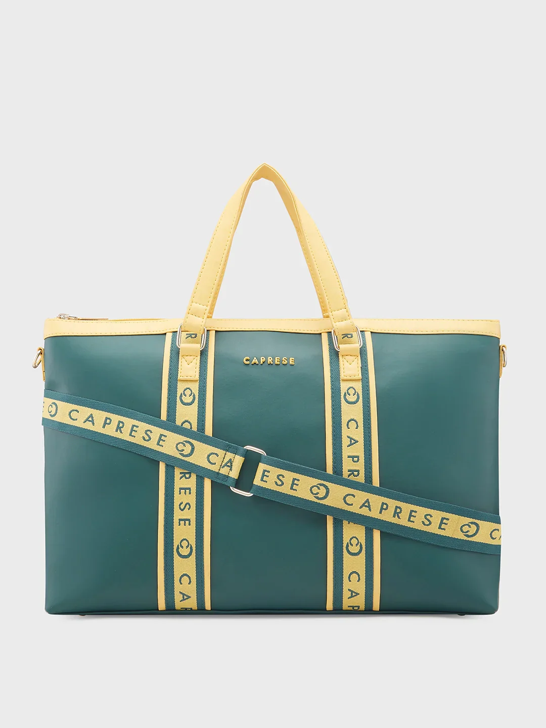 Caprese Trinity Large Dark Green Laptop Bag - Image 14