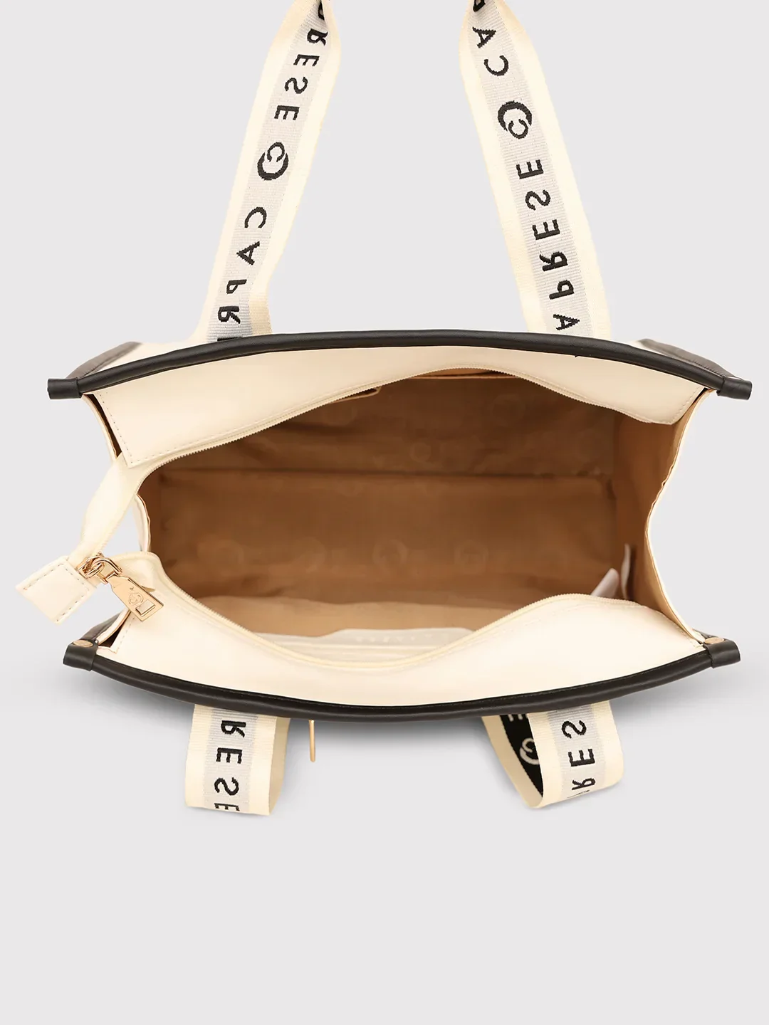 Caprese Trinity Medium Cream Tote Bag - Image 7