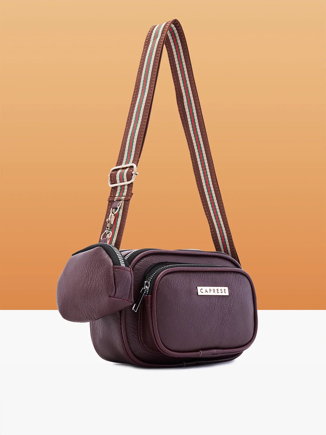 Caprese Tyko Medium Black Sling Bag - Image 4