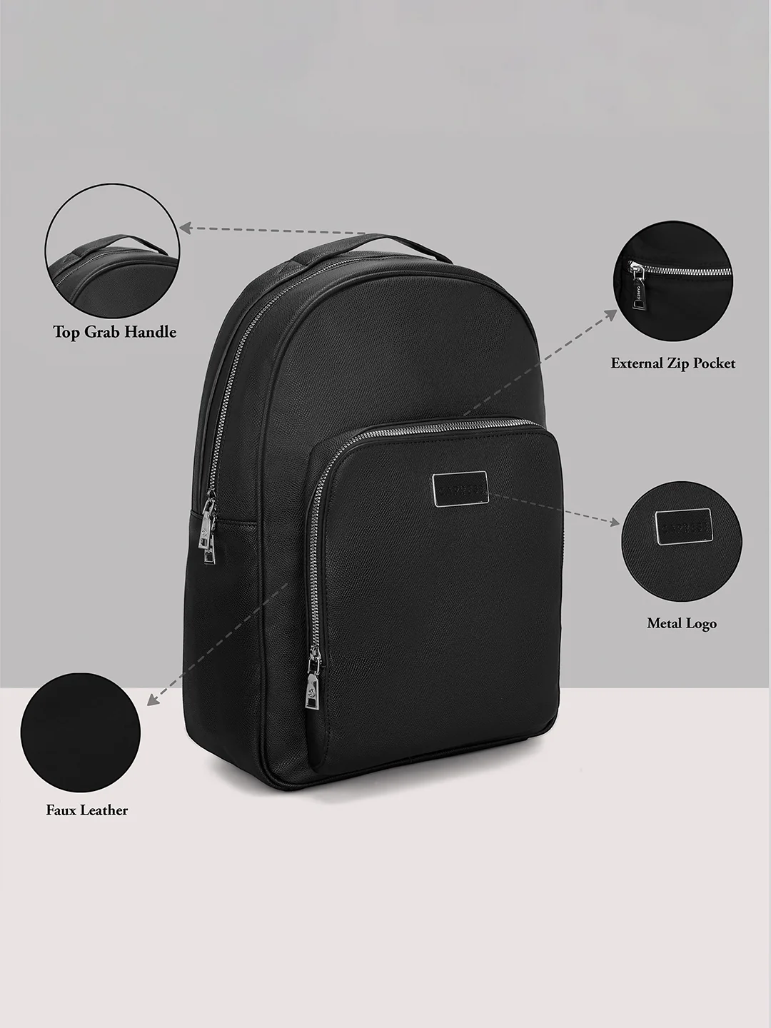 Caprese Uranus Large Black Backpack - Image 13