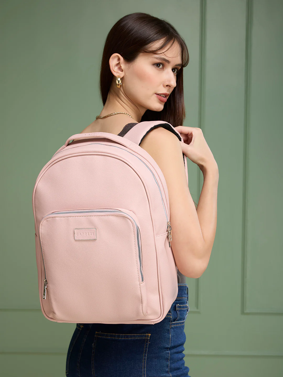 Caprese Uranus Large Powder Pink
 Backpack - Image 12