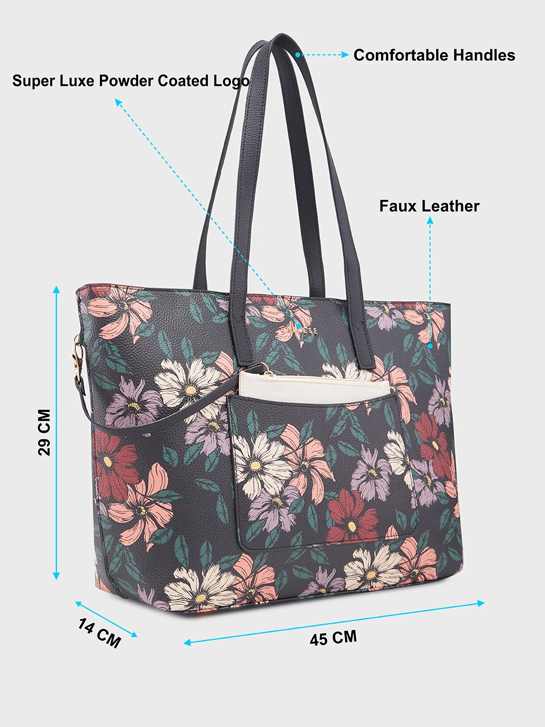 Caprese Vanessa Large Black Tote Bag - Image 7