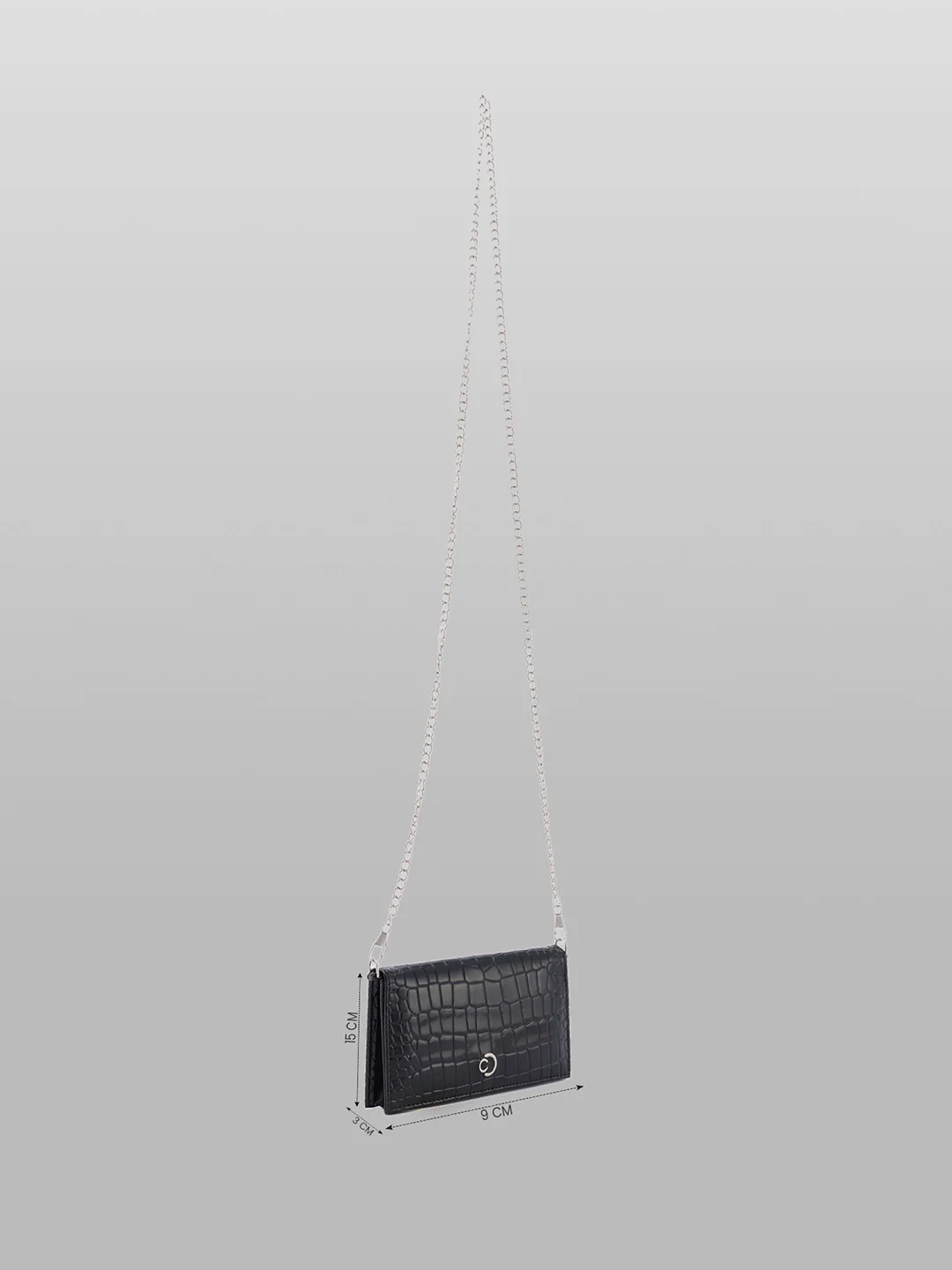 Caprese Vega Small Black Sling Bag - Image 7