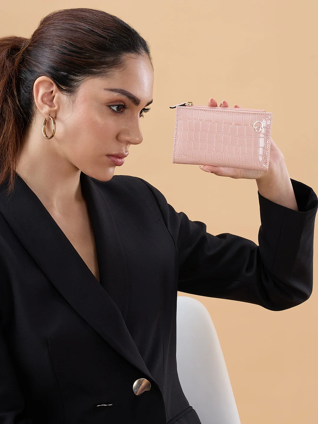 Caprese Vega Small Soft Pink Wallet - Image 15