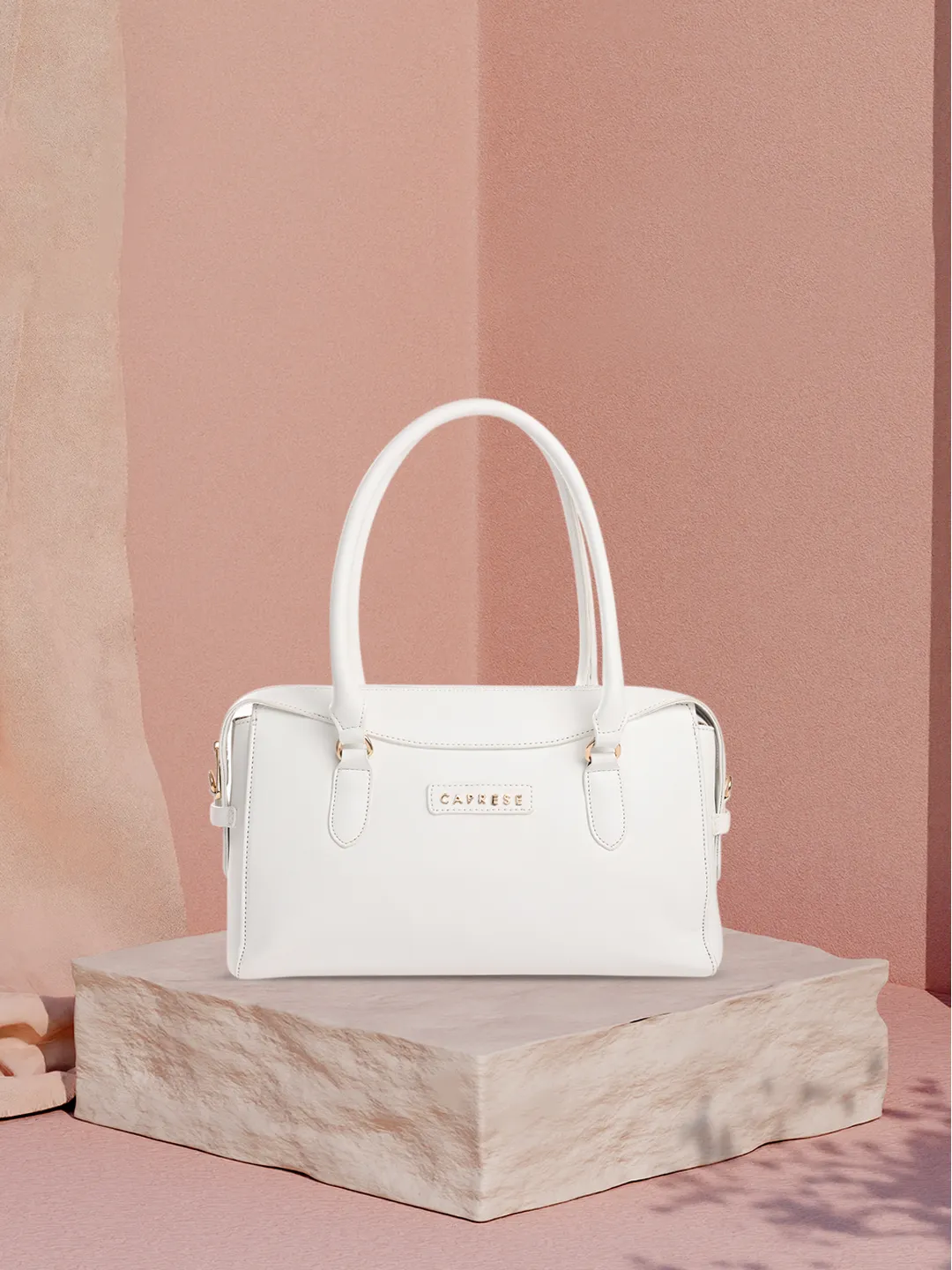 Caprese Vienna Small White Satchel Bag - Image 2