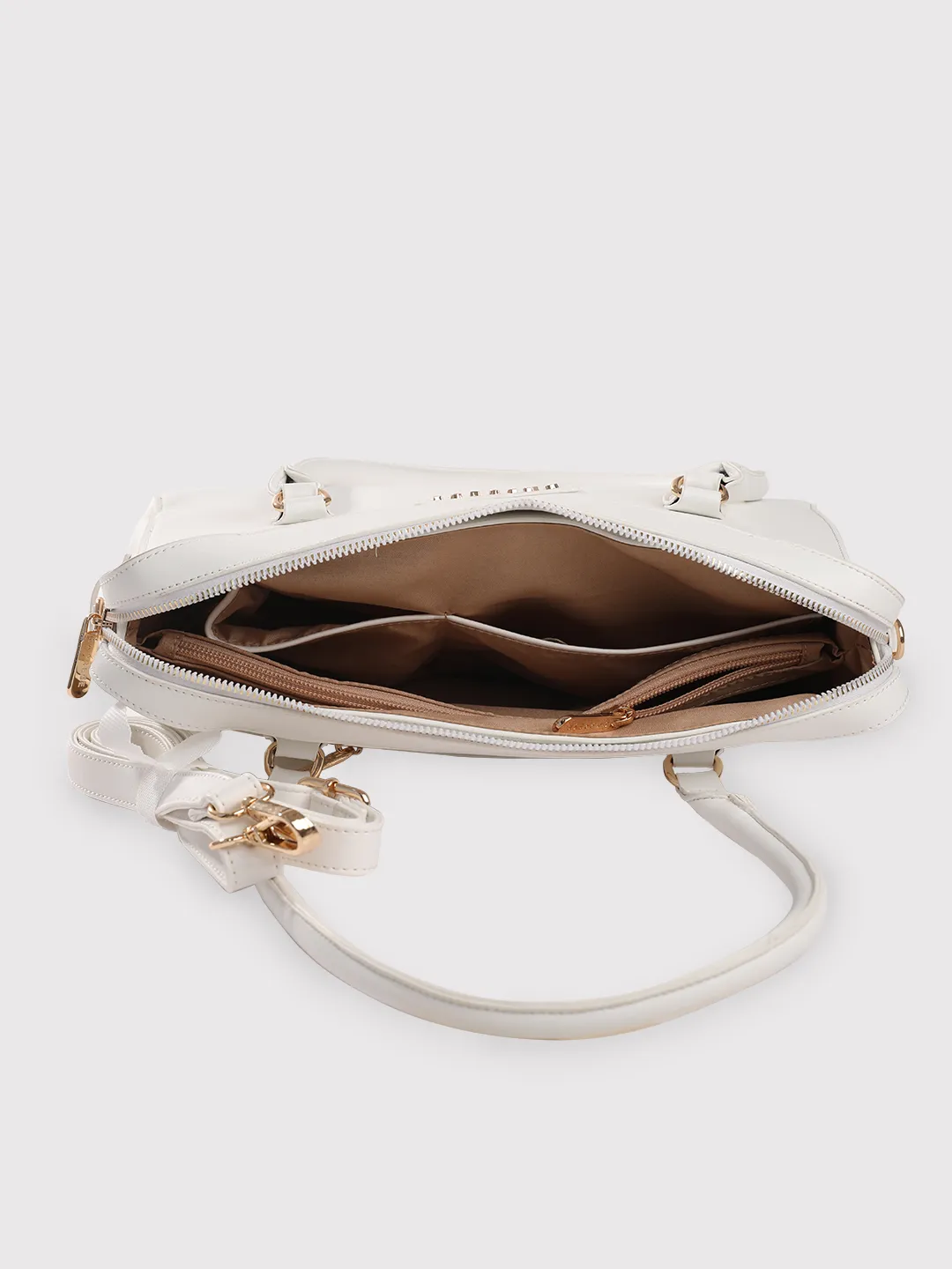 Caprese Vienna Small White Satchel Bag - Image 7
