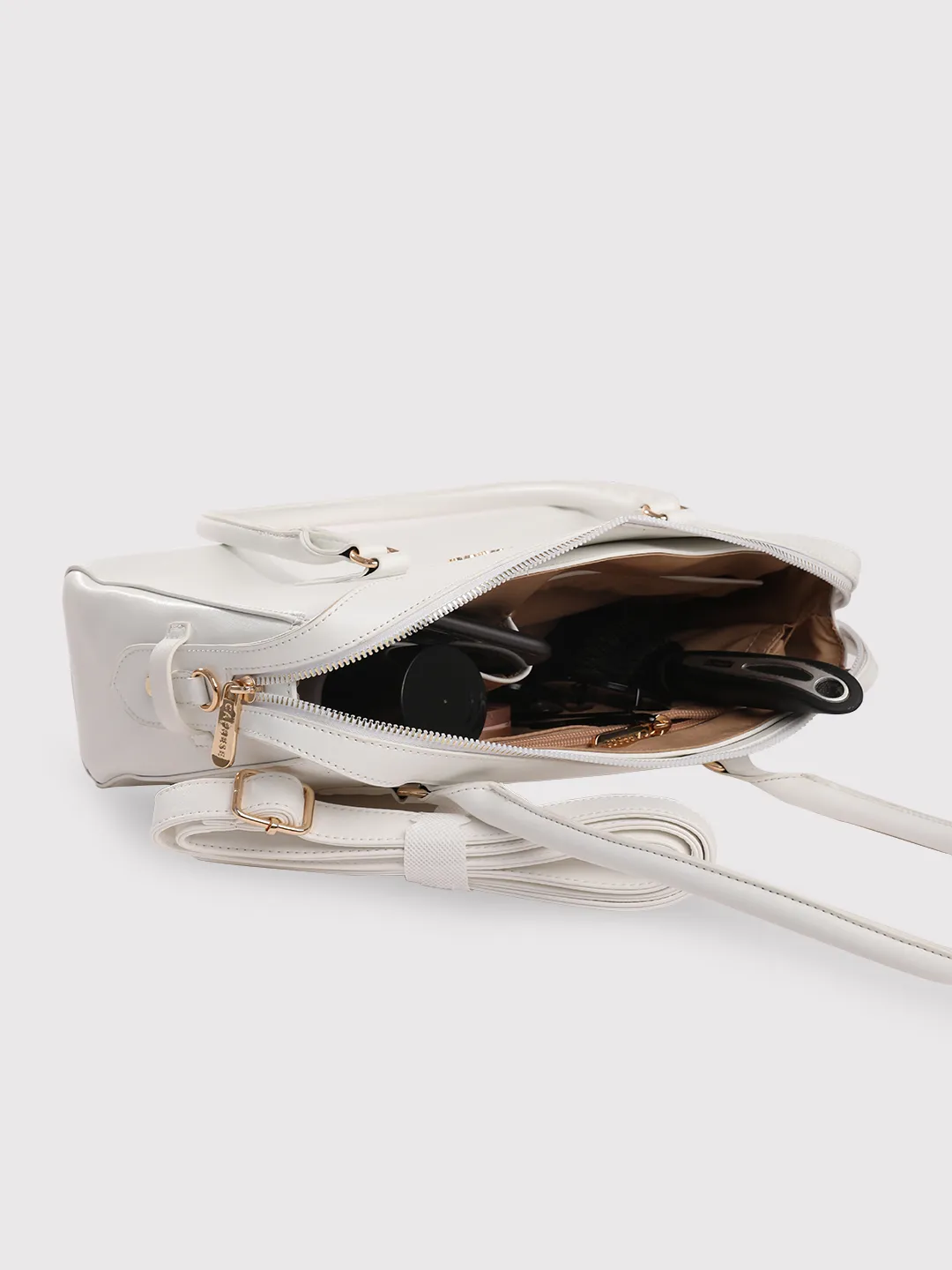 Caprese Vienna Small White Satchel Bag - Image 8