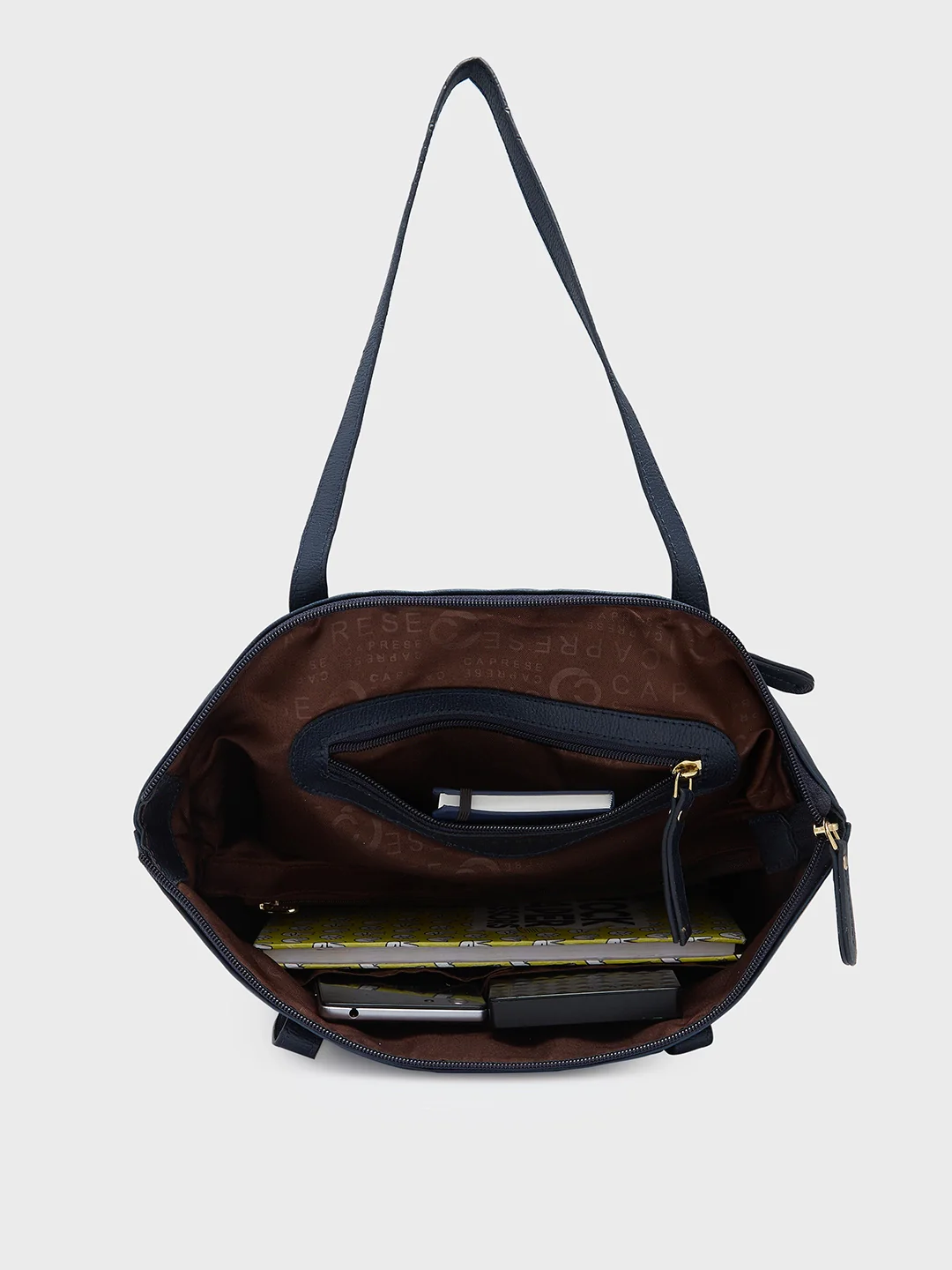 Caprese Viola Medium Navy Satchel Bag - Image 7