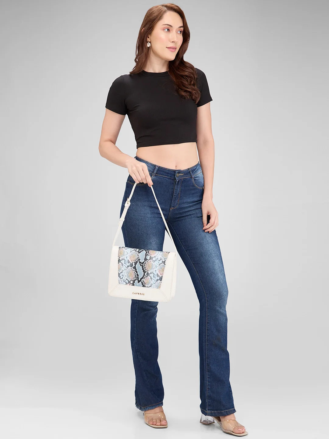 Caprese Vittoria Medium Off White Satchel Bag - Image 2